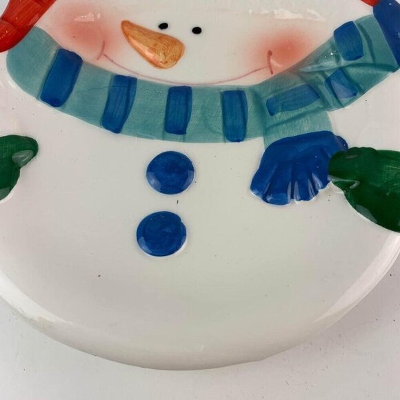 Vintage Snowman Small Decorative Plate Pacific Island - Picture 3 of 6